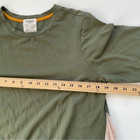 Anthropologie TINY Sage Green Giulia Contrast Tee Dress Size Medium - Picture 8 of 9
